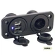 Авто / Мото USB зарядний пристрій Recessed Twin Charging з прикурювачем, IP54, 2,1А - зображення 1