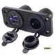 Авто / Мото USB зарядний пристрій Recessed Twin Charging з прикурювачем, IP54, 2,1А - зображення 2