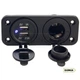 Авто / Мото USB зарядний пристрій Recessed Twin Charging з прикурювачем, IP54, 2,1А - зображення 3