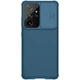 Карбоновая накладка Nillkin Camshield (шторка на камеру) для Samsung Galaxy S21 Ultra Синий / Blue - изображение 1