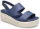 Женские сандалии CROCS Women’s Brooklyn Low Wedge 38 синий-бежевый 206453 - изображение 10