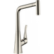 Кран кухонный с душевой лейкой HANSGROHE Metris M71 сатин латунь 14820800 - изображение 1