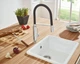 Кран на кухню однозахватный с гибким шлангом GROHE CONCETTO черный латунь 31491000 - изображение 2