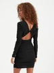 Платье короткое осеннее женское Trendyol TPRAW22EL1225 40 Black (8683044656680) - изображение 2