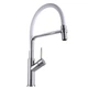 Cмеситель для кухни однорычажный с гибким изливом GLOBUS LUX DENVER Flex GDF-32-00-01 белый латунь 000022944 - изображение 4