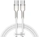 Кабель Baseus Cafule Series Metal USB-C to USB-C PD 100W 5А 1m White (CATJK-C02) - изображение 1