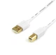 Кабель USB 2.0 AM/BM 0.8 m ATCOM Белый PREMIUM GOLD Блистер (14370) для принтера - изображение 1