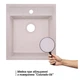 Мойка для кухни LIDZ гранитная COL-06 455x513мм прямоугольная врезная без сифона бежевая LIDZCOL06460515200 - изображение 3