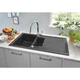 Мойка для кухни GROHE гранитная K400 1000x500мм прямоугольная врезная с сифоном черная 31642AP0 - изображение 4