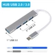 Розгалужувач TypeC на USB 3.0, USB-хаб на 4 порти, металевий (TypeC-HUB-2034T) - зображення 2