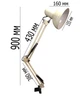 Настольная лампа на струбцине 60W E27 LU-074-1800 CREAM (КРЕМ) - изображение 2