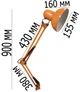 Настольная лампа на струбцине 60W E27 LU-074-1800 ORANGE (Оранжевая) - изображение 2