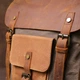 Рюкзак с боковыми карманами canvas Vintage 20112 Светло-серый - изображение 9