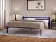 Двуспальная кровать Метакам Comfort-1 металлическая 200x180 Синий - изображение 2