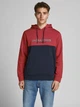 Толстовка Jack & Jones JJEURBAN BLOCKING SWEAT HOOD NOOS S Красный 12190441-Red Dahlia - изображение 1