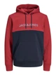 Толстовка Jack & Jones JJEURBAN BLOCKING SWEAT HOOD NOOS S Красный 12190441-Red Dahlia - изображение 5