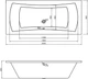 Ванна акрилова Lavinia Boho Evan 200x90 см без ніжок 37110200 - зображення 5