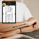 Сет временных тату TATTOOSHKA "10+ надписей" HB-067 - изображение 1