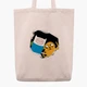 Эко сумка шоппер Время Приключений Финн и Джейк пес (Adventure Time Finn & Jake the dog) (9227-1581) 41x35x8.5 см Бежевый - изображение 1