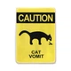 Деревянный постер Wood Posters "Caution, cat vomit" (A4 формат, фанера) (pvh0053) - изображение 1