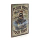 Дерев'яний постер Wood Posters "Please wash your paws" (A4 формат, фанера) (pvh0032) - зображення 2