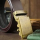 Ремень Мужской С Латунной Пряжкой Автомат Vintage Коричневый (172749) - изображение 5