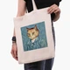 Еко сумка шопер Кіт Вінсент Ван Гог (Vincent van Gogh Cat) (9227-2959) 41x35 см Бежевий - зображення 3
