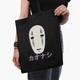 Эко сумка шоппер на молнии Унесённые призраками Безликий Бог Каонаси (Spirited Away Faceless God Kaonashi) (9227-2646) 41x35 см Черный - изображение 5