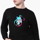 Свитшот для девочек ТикТок (TikTok Girl Cat) (9509-1648) 158-164 см Черный - изображение 2
