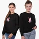Свитшот для девочек БТС (BTS) (9509-1081) 122-128 см Черный - изображение 4