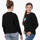 Свитшот для девочек ТикТок (TikTok Girl Cat) (9509-1648) 158-164 см Черный - изображение 3