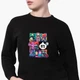 Свитшот для девочек БТС (BTS) (9509-1078) 158-164 см Черный - изображение 2
