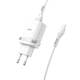 Зарядне мережеве HOCO C12Q Smart QC3.0 (1USB 3A 18W) Micro USB Білий - изображение 1