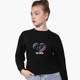 Світшот для дівчаток ТікТок (TikTok) (9509-1942) 146-152 см Чорний - зображення 1