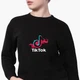 Свитшот для девочек ТикТок (TikTok) (9509-1943) 134-140 см Черный - изображение 2