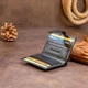 Гаманець-візитниця ST Leather з натуральної шкіри чорного кольору маленького розміру з кнопкою (bg192fash08) - зображення 11