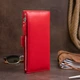 Женский вертикальный кошелек из натуральной кожи на хлястике с кнопкой ST Leather Красный (bg192fash81) - изображение 15