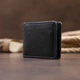 Стильное портмоне с зажимом для денег без застежки GRANDE PELLE 11295 Черное - изображение 7
