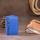 Женский кожаный кошелек-визитница ST Leather 10х6,5х1 см Синий 000155833 - изображение 10