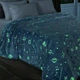 Плед "Звёзды, ракеты" Magic Blanket светящееся в темноте 150 x 180 см Плюшевый плед - изображение 2