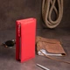 Вертикальный кошелек кожаный женский ST Leather 19275 Красный - изображение 10