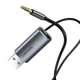 Аудио-адаптер Bluetooth aux гарнитура в машину адаптер USAMS US-SJ504 |BT5.0, TF Card| Черный - изображение 3