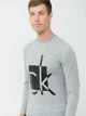 Лонгслив мужской Calvin Klein Jeans 9364.4 2XL Серый - изображение 4