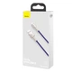 Кабель BASEUS Lightning Cafule Series Metal Data Cable |1M, 2.4A| (CALJK-A05) purple - зображення 10