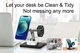 Зарядка беспроводная Qi 3 в 1 JYD WC112 |15W Max| Док-станция для iPhone + iWatch + Airpods + стилус (WC112) - изображение 5