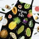 Фартук полноцветный Сolorful Vegan life 75x51 см - изображение 2