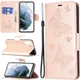 Чехол-книжка с рисунком UniCase Butterfly Pattern для Samsung Galaxy S21 FE (G990) - Rose Gold - изображение 1