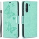 Чехол-книжка с рисунком UniCase Butterfly Pattern для Samsung Galaxy S21 FE (G990) - Green - изображение 2