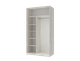 Двухдверный шкаф купе с зеркалом Doros Сити Лайт 120х45х225 (ДСП, Зеркало) Белое дерево - изображение 4