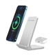 Быстрая беспроводная зарядка 20W+5W 2в1 для телефона и наушников Apple/Huawei/Xiaomi/SUMSUNG и др. FDGAO B455 белая (FО-46451) - изображение 1